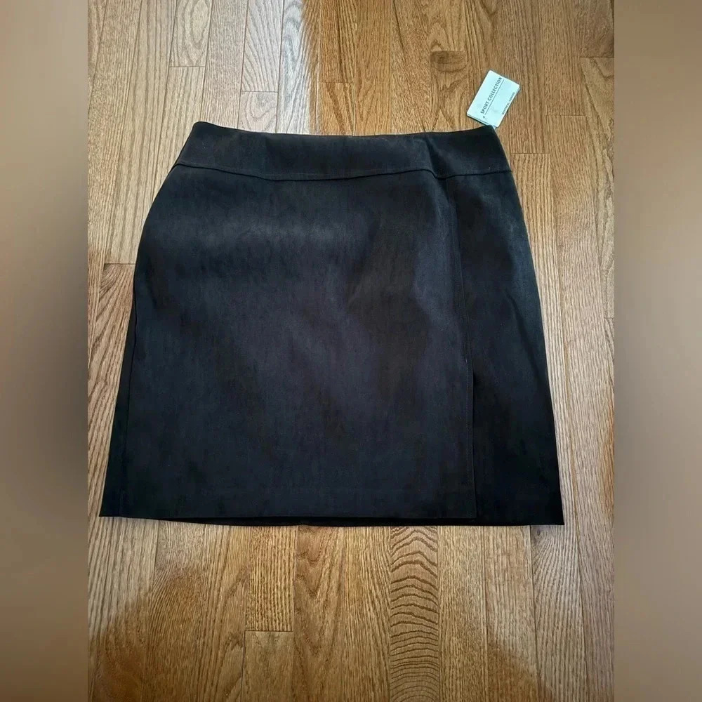 NWT Sport Collection women’s‎ Vintage Brown suede like Skirt size 16 midi pencil